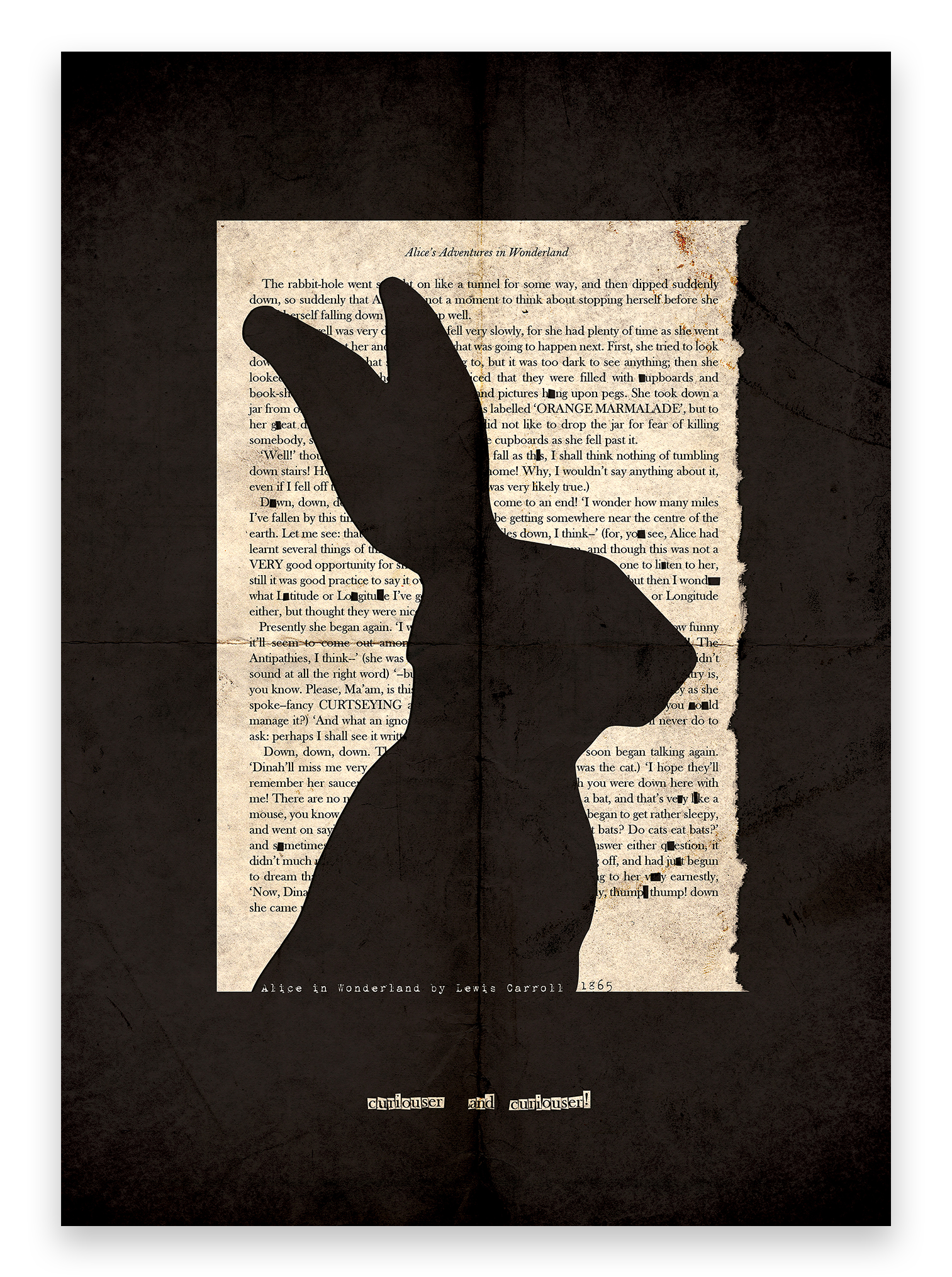 Alice in Wonderland - Black Hare