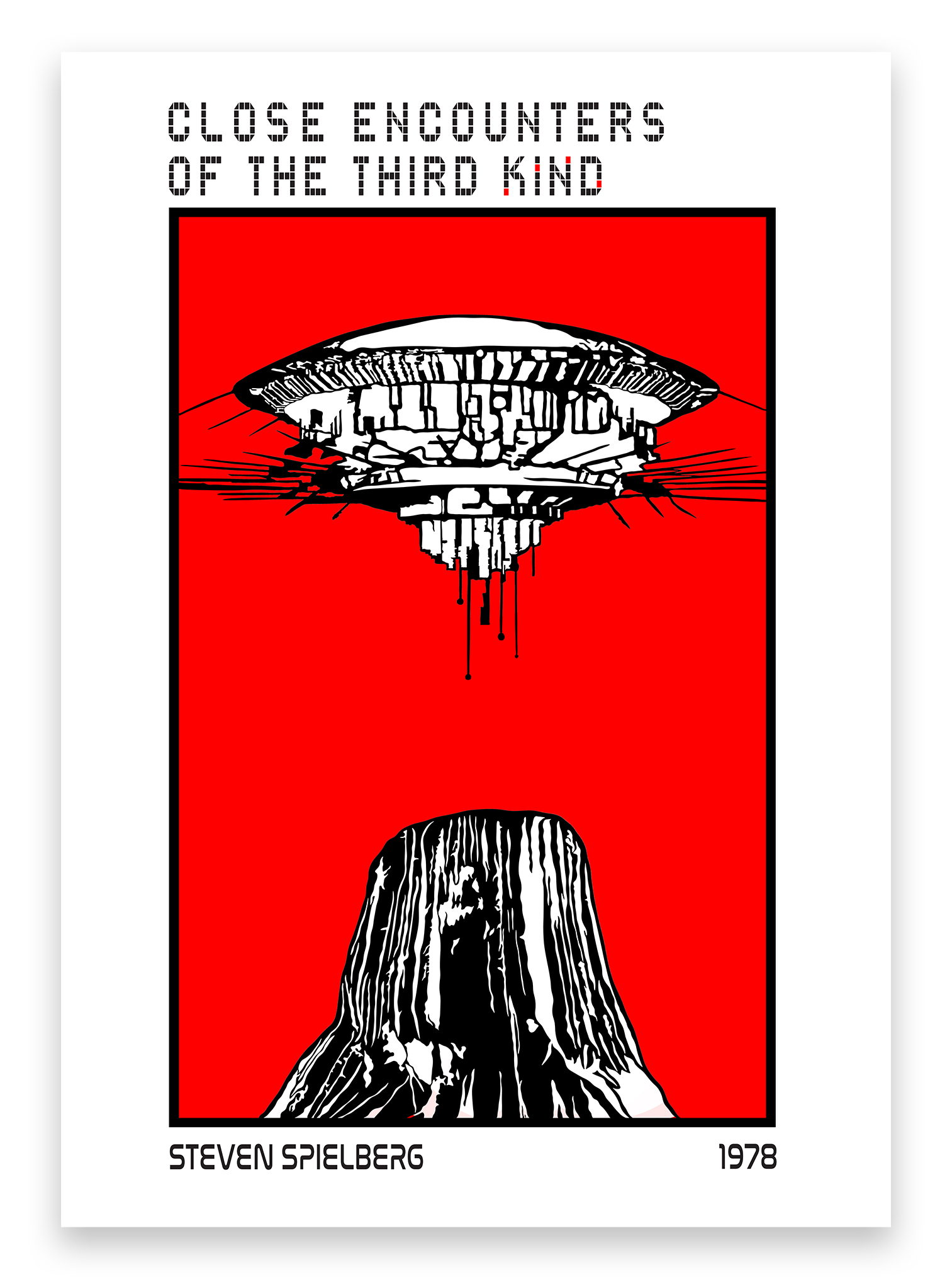 Devils Tower in Red
